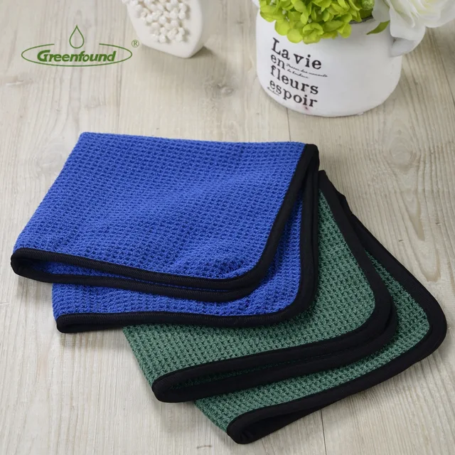 Premium Hot sale 80 polyester 20 polyamide waffle microfiber cleaning cloth microfiber auto drying towel