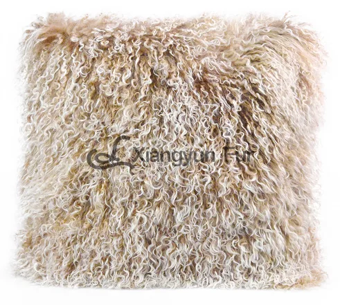 Real Mongolian Lamb Fur Cushion