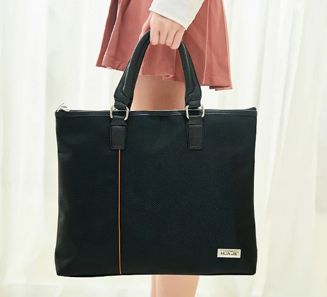 Business handle zipper bag briefcase