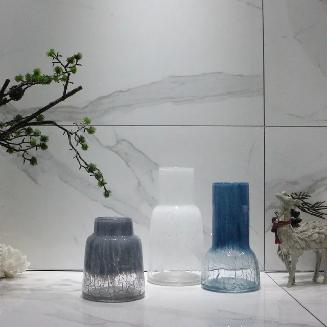 Handmade colored glass vase