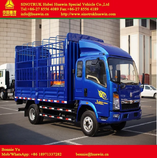 SINOTRUK HOWO 4X2 Fence Cargo Truck 7-10 T 160 HP