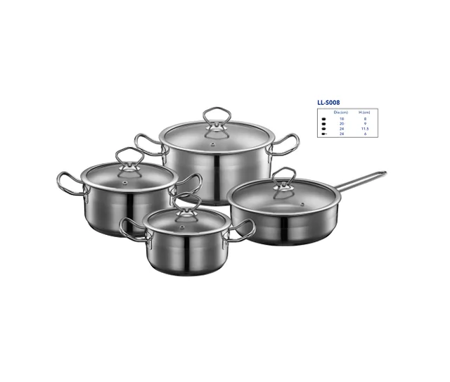 Stainless steel 7pcs cookware set