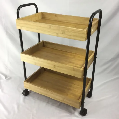 Bamboo trolley cart