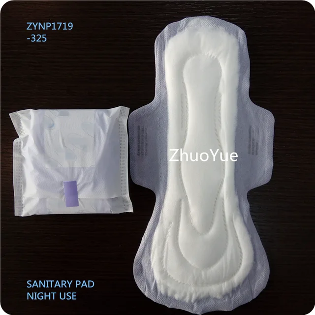 Disposable sanitary napkin with thicker cottony breathable 325mm for feminine menstrual