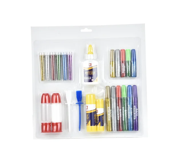 24pcs glitter glue white glue glue stick liquid glue big set