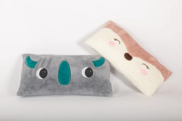 Home flannel kids embroidery pillow