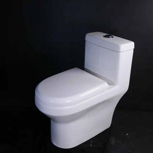 Sanitaryware round rimless wash down one piece toilet