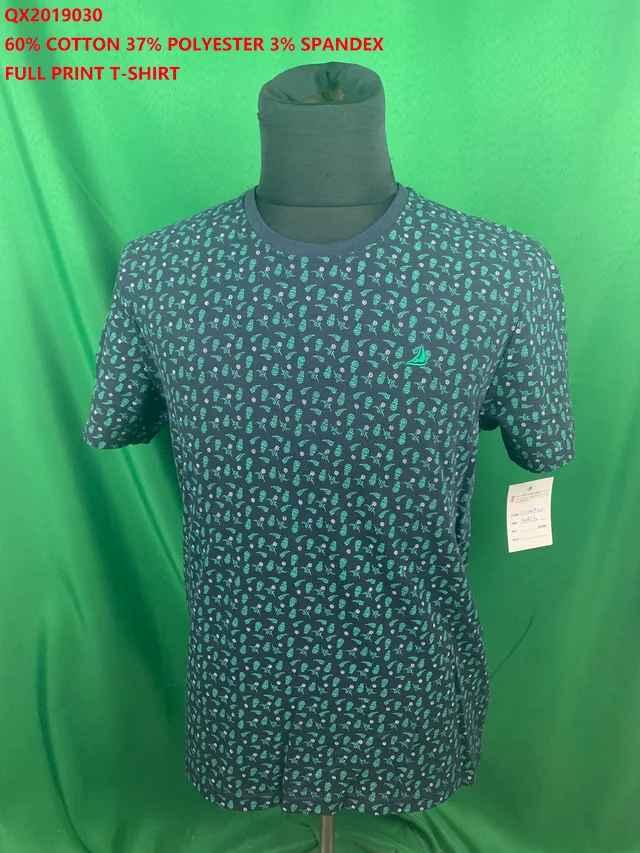 Qx2019030 Cvc Spandex Full Print T-Shirt
