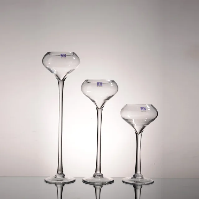 Glass candle holder