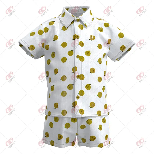 All-over pattern shirt suit