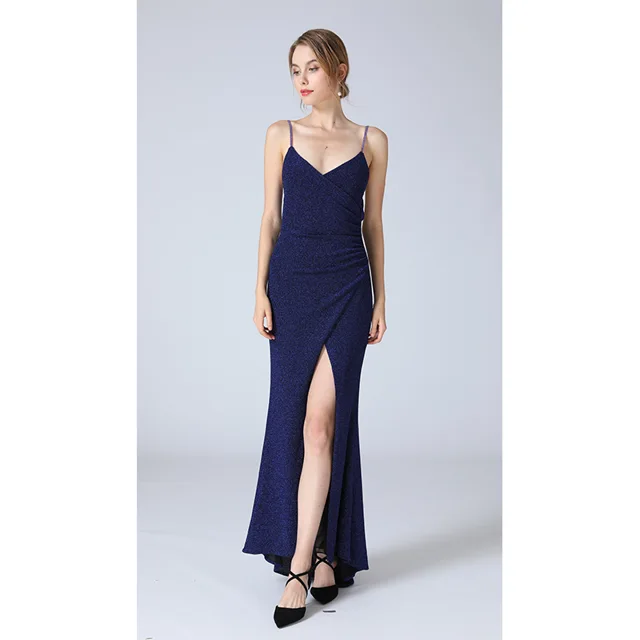 Women’s rhinestone crass evening dress