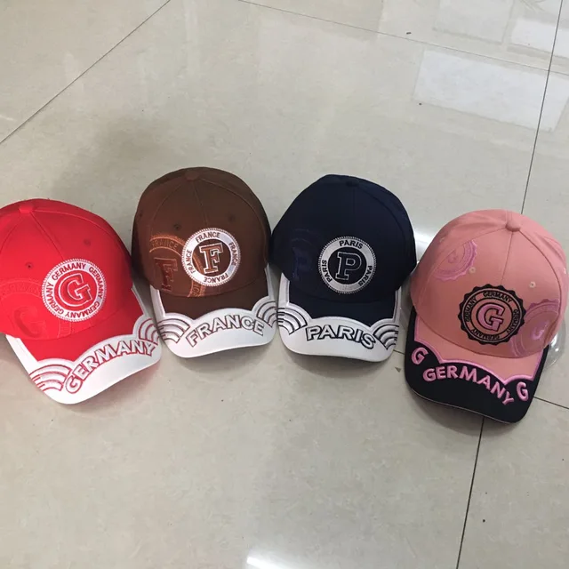 100%cotton embroidery curve baseball cap