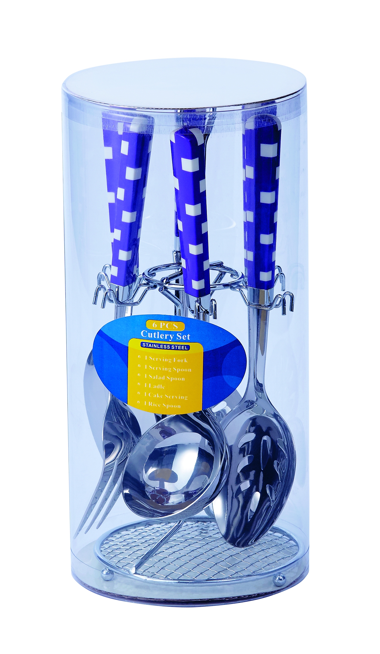Stainless Steel Cutlery Set Chrome stand+PVC