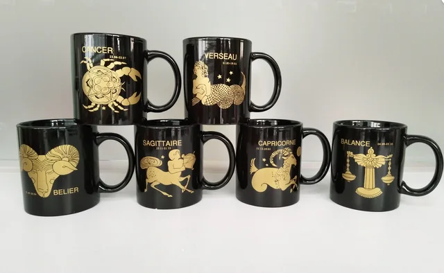 Glaze mug,color mug,ceramic mug,coffee mug,cup, milk mug, gift ,promotion，the zodiac mug