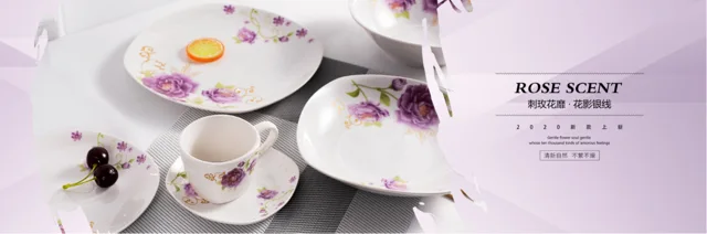 Square porcelain dinner set