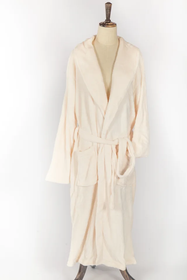 Supersoft coral fleece bathrobe