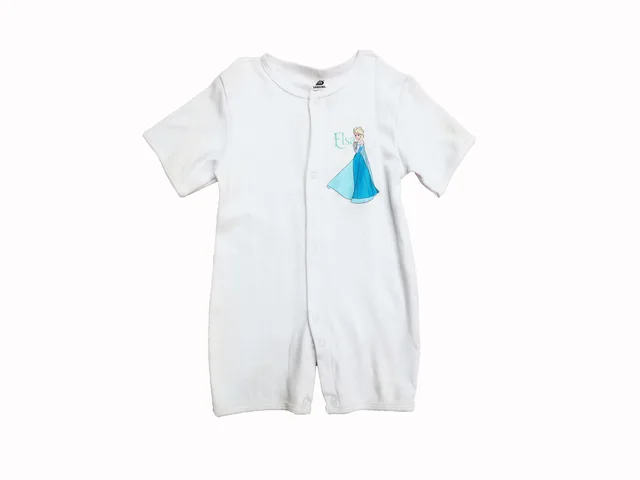 Baby romper with short sleeves