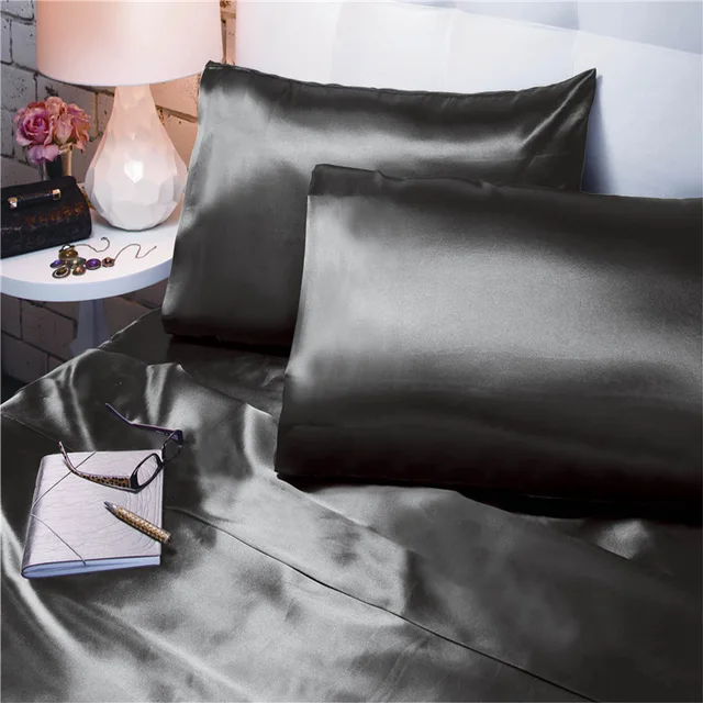 Satin bed sheet set