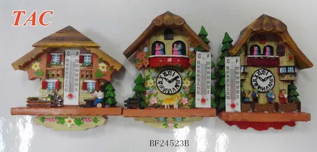 Cuckoo Clock Magnet With Thermometer