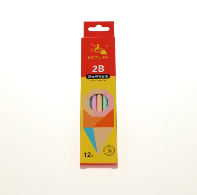 12 Macaroon Colors 2B Pencils in Paperbox