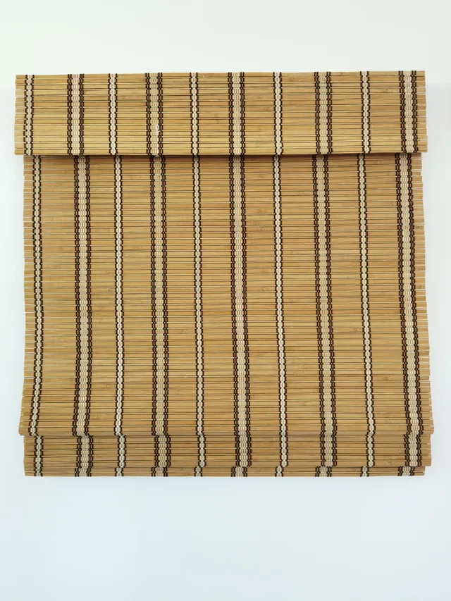 Cordless bamboo roman blind