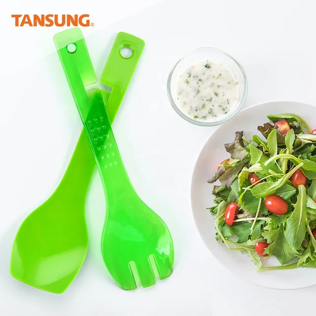 2 in 1 kitchen salad and spoon set