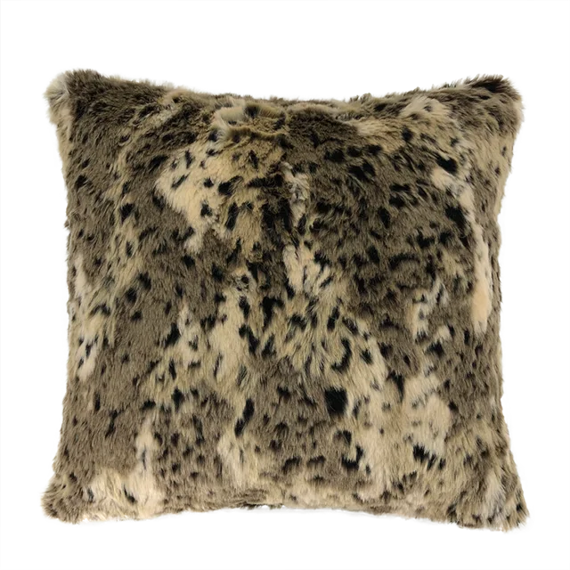 Faux Fur Jacquard High- Pile Cushion
