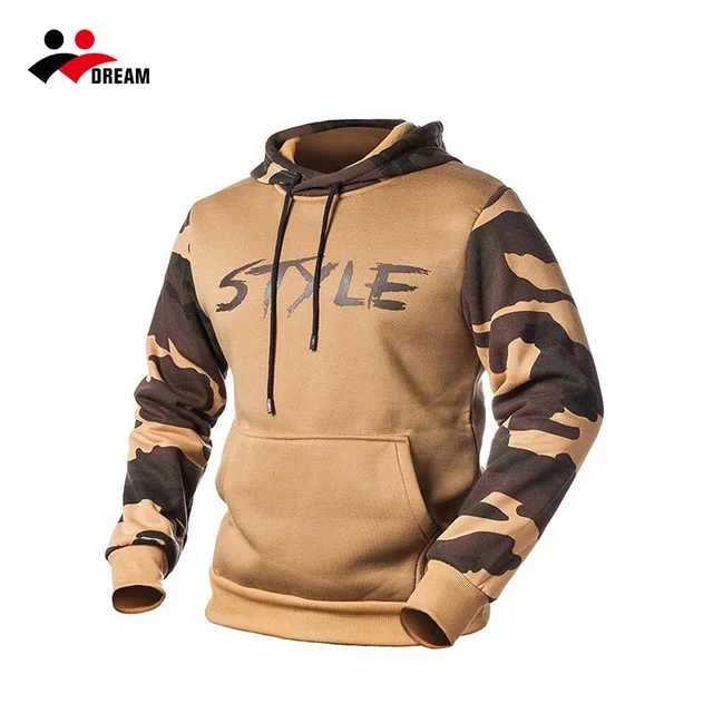 Custom Design Sublimation Printing Blank Camo Pullover Men Sublimation Hoodies