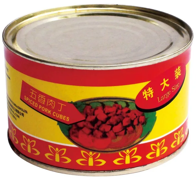 Canned spiced pork cube