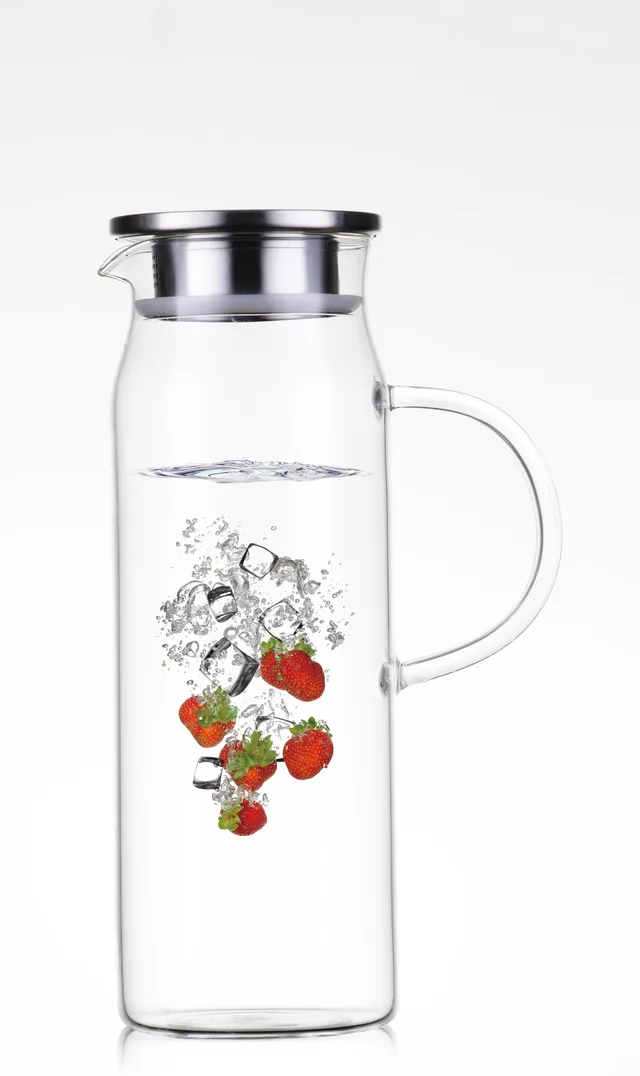 Glass water pitcer