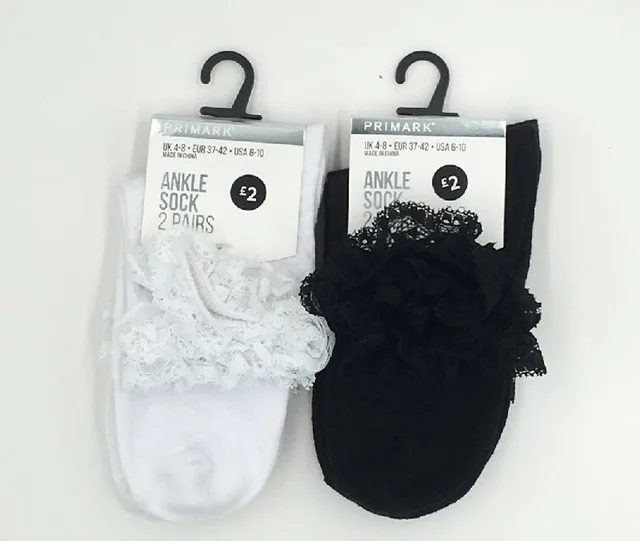 Ladies lace trim socks