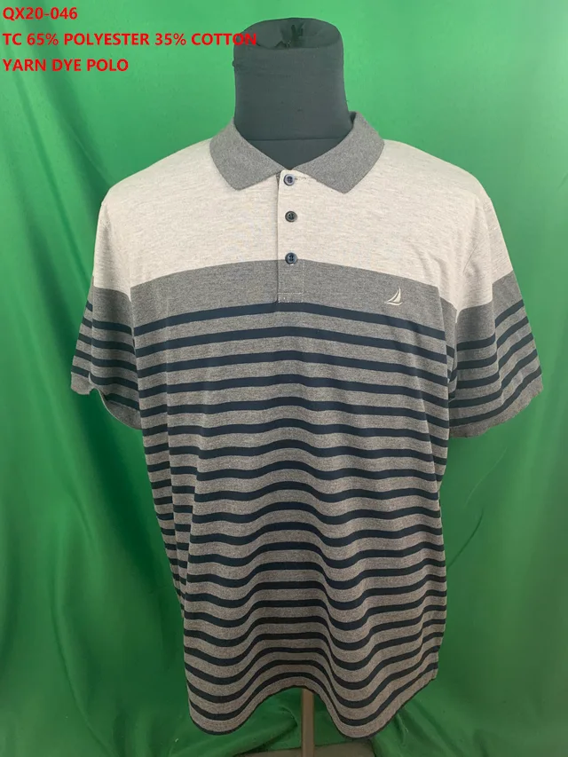 Qx20-046 Tc Yarn Dye Polo