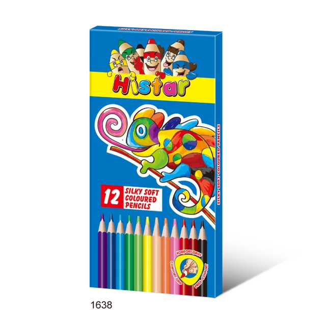 12 soft coloured pencils