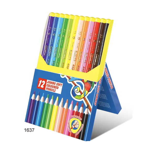 12 tri jumbo coloured pencils