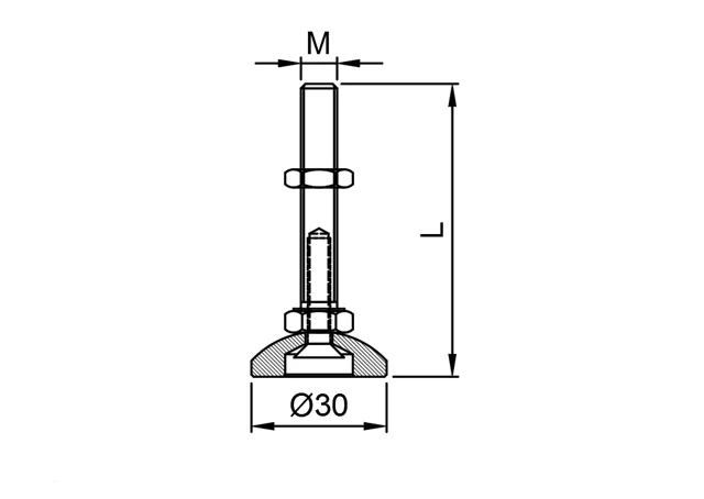 Leveling foot D30