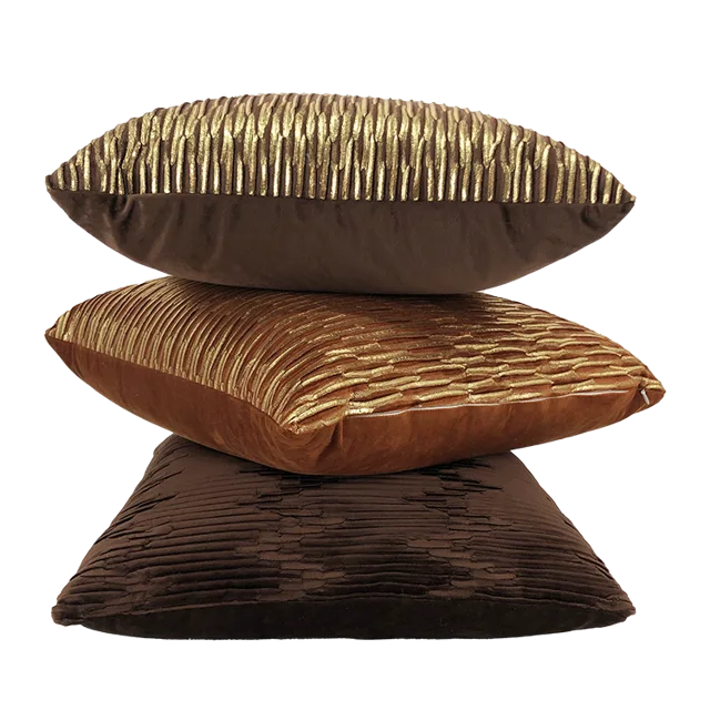 Velveteen Cushion - Corrugated Wrinkled Series