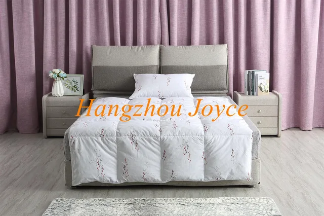 Printed feather duvet
