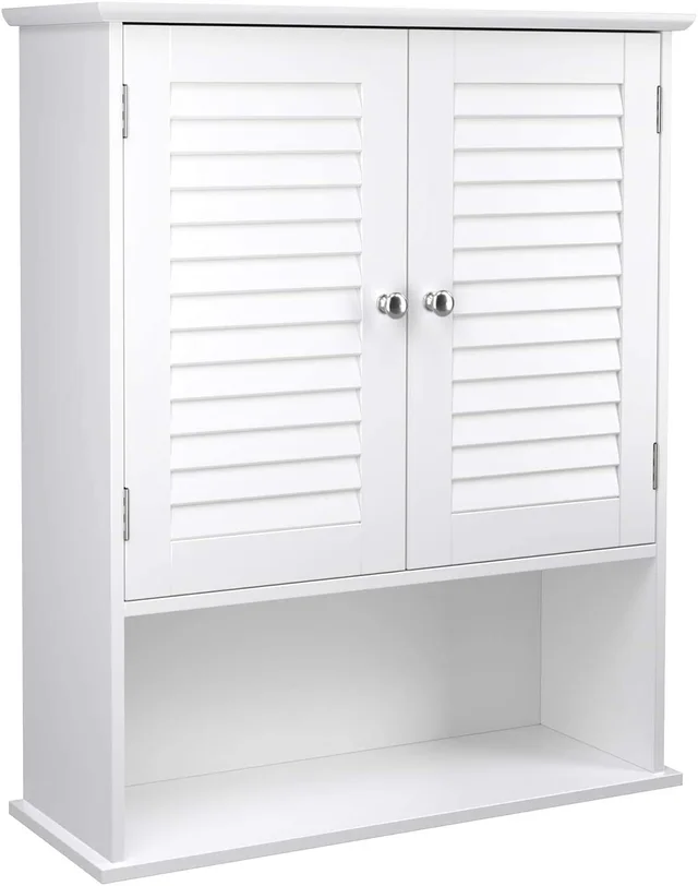 Bathroom cabinet wall mount with shutter doors