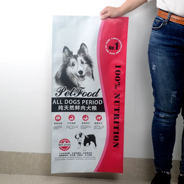 Reasonable price customized size pet food bag stand up pouch cat litter bag