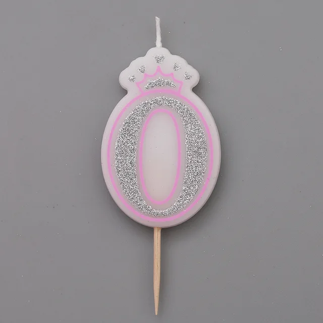 Birthday party cake number candle 0-9 crown letter candle
