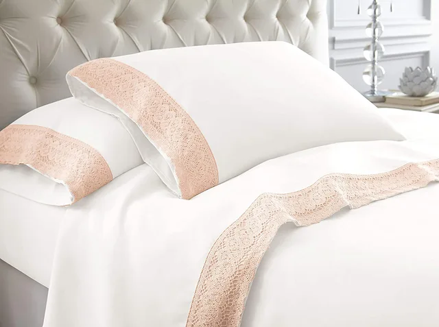 Burshed Microfiber Lace Sheet Set