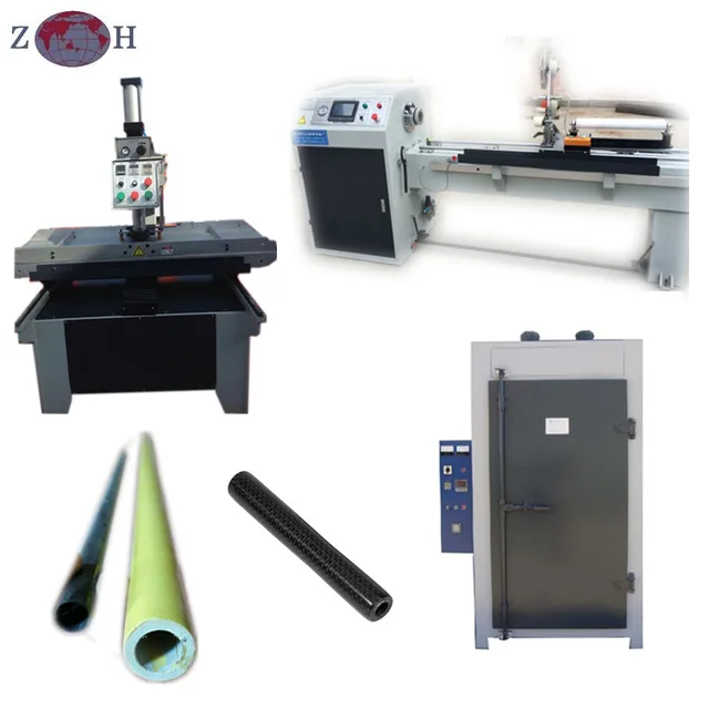 Fishing rod making machine with carbon fiber tubes