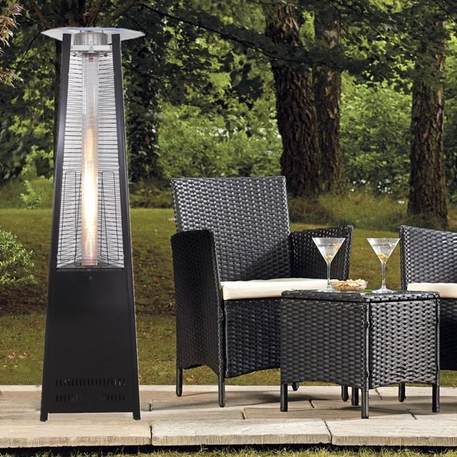 Outdoor triangle glass tube heater