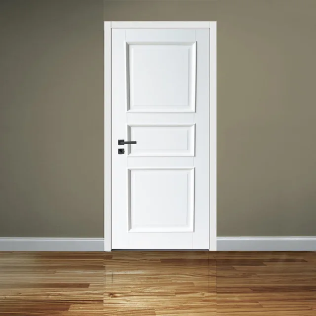 3 Panel White Shaker Door