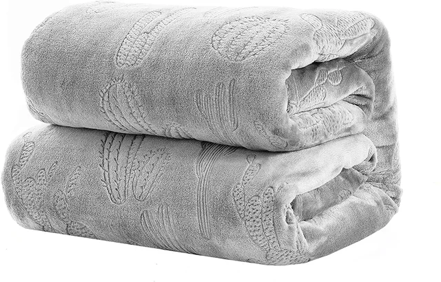 Flannel embossed throw