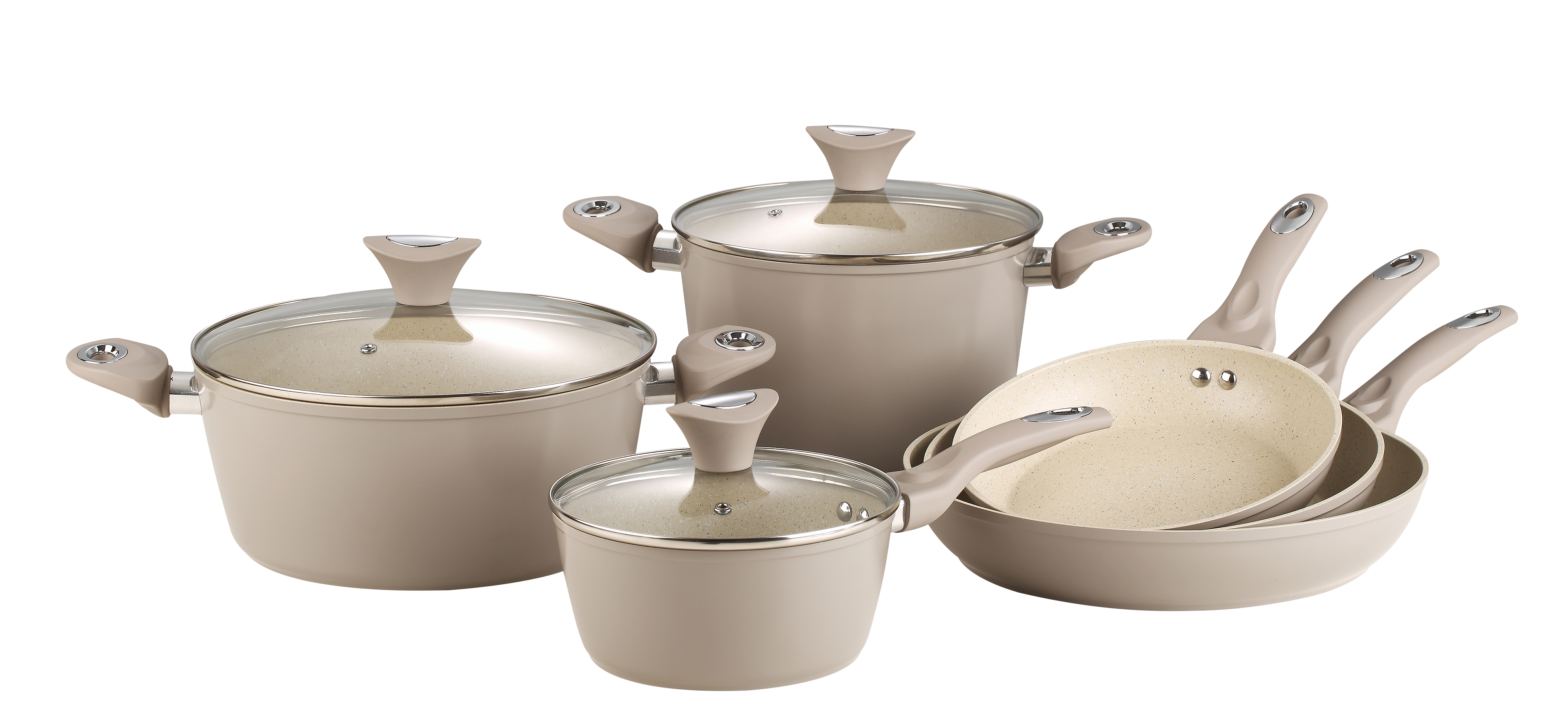 Forged aluminum cookware 9pcs set