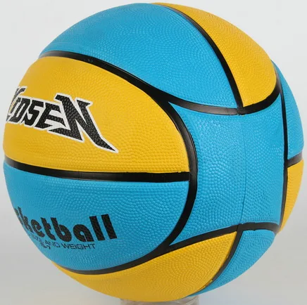 Rubber Basketball New Styl With 10 Pannels