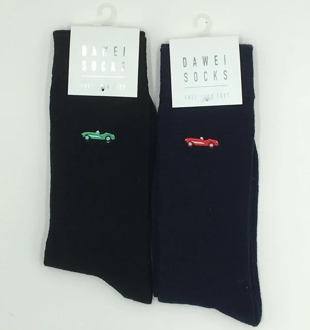 Mens embroidery cotton socks