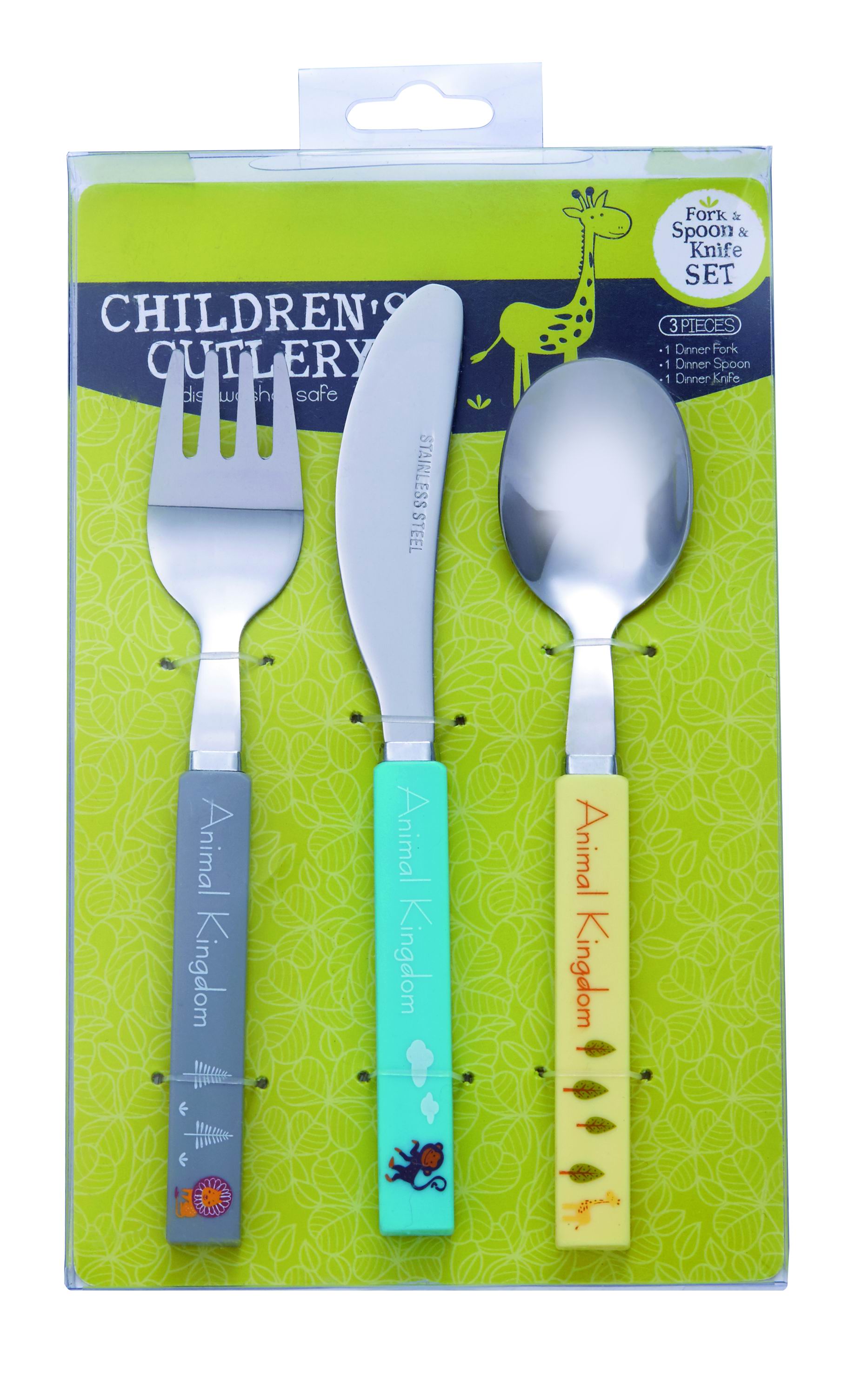 Stainless Steel Cutlery Set back card +PVC box