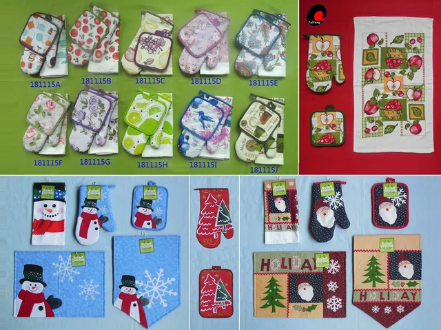 Kitchen towel,oven mitt, potholder, and etc.